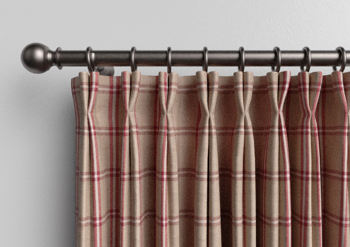 Applecross, Cranberry - Made to Measure Curtains - Image 10